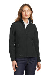 Eddie Bauer® Women's Shaded Crosshatch Soft Shell Jacket - Black - XS
